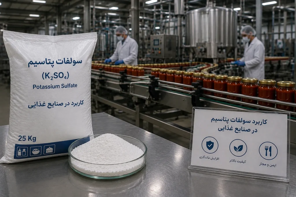 استفاده از سولفات پتاسیم در فرایندهای تولید و کنترل کیفیت مواد غذایی
